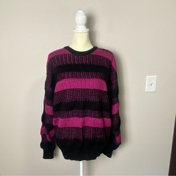 Vintage 80's Northwestern Knitting Co. Wool Blend Knit Sweater Women's Size L - Picture 10 of 14
